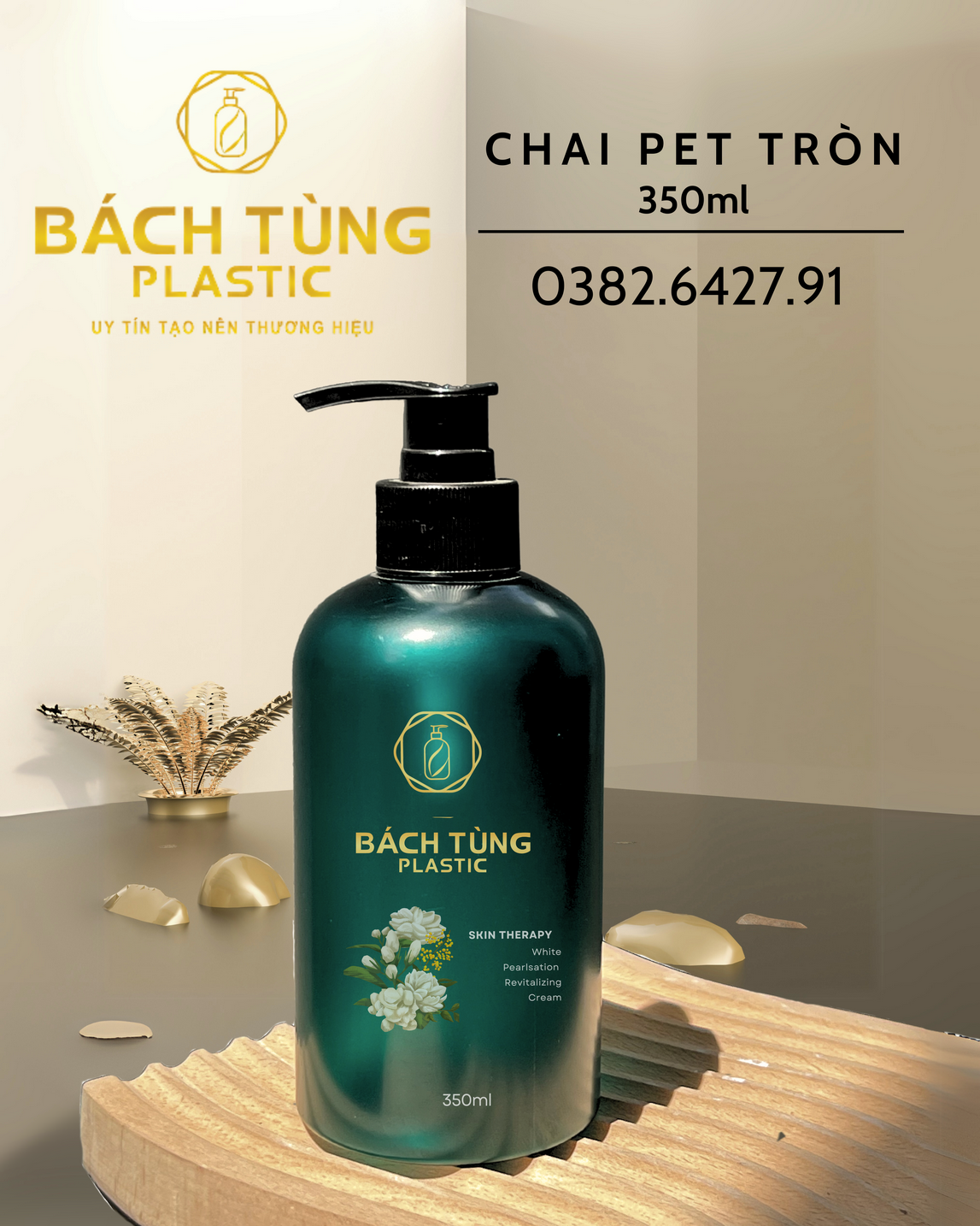 Chai PET Tròn - Xanh Dương Đậm - 350ml