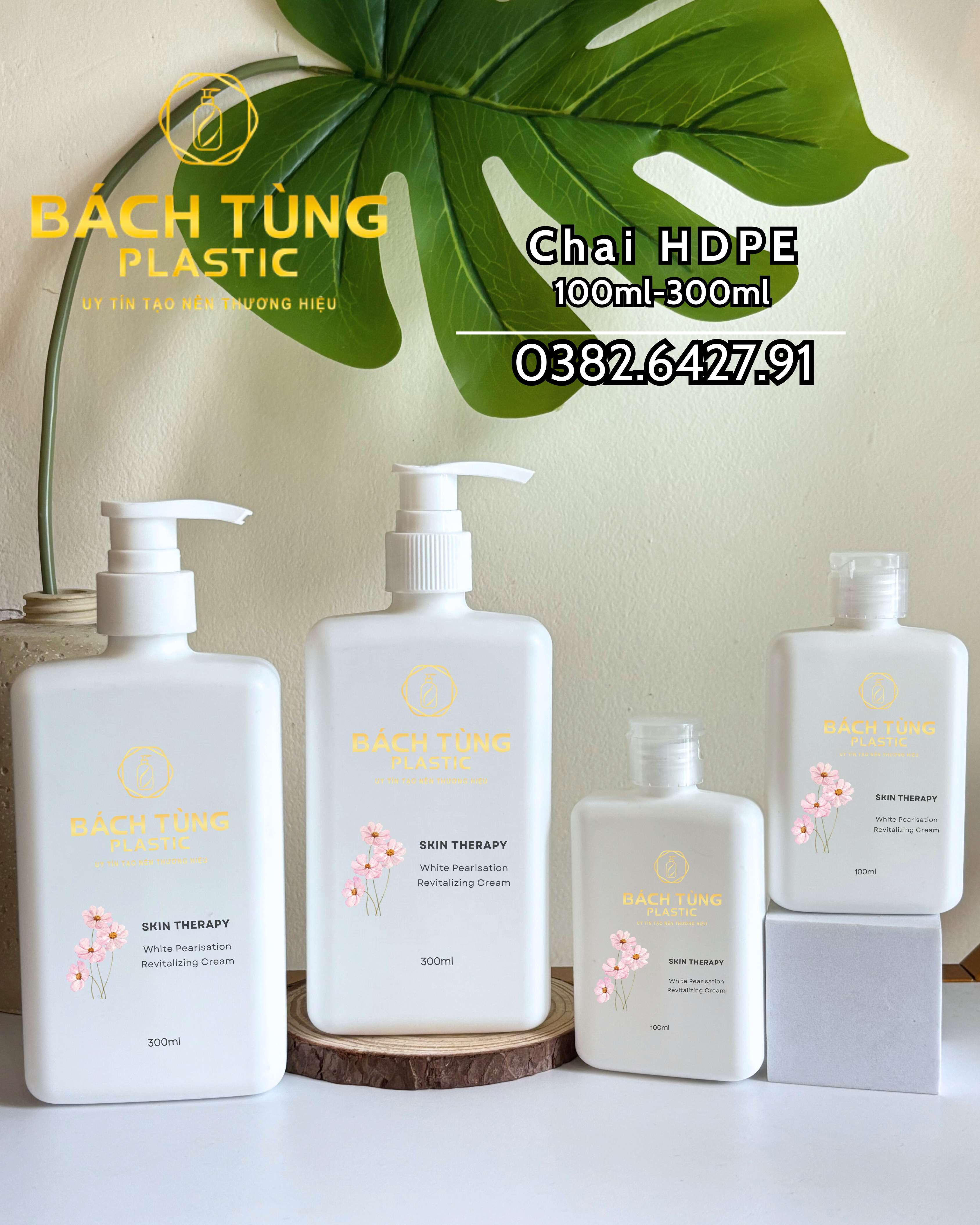 HDPE SQUARE BOTTLE SET – 100ML & 300M