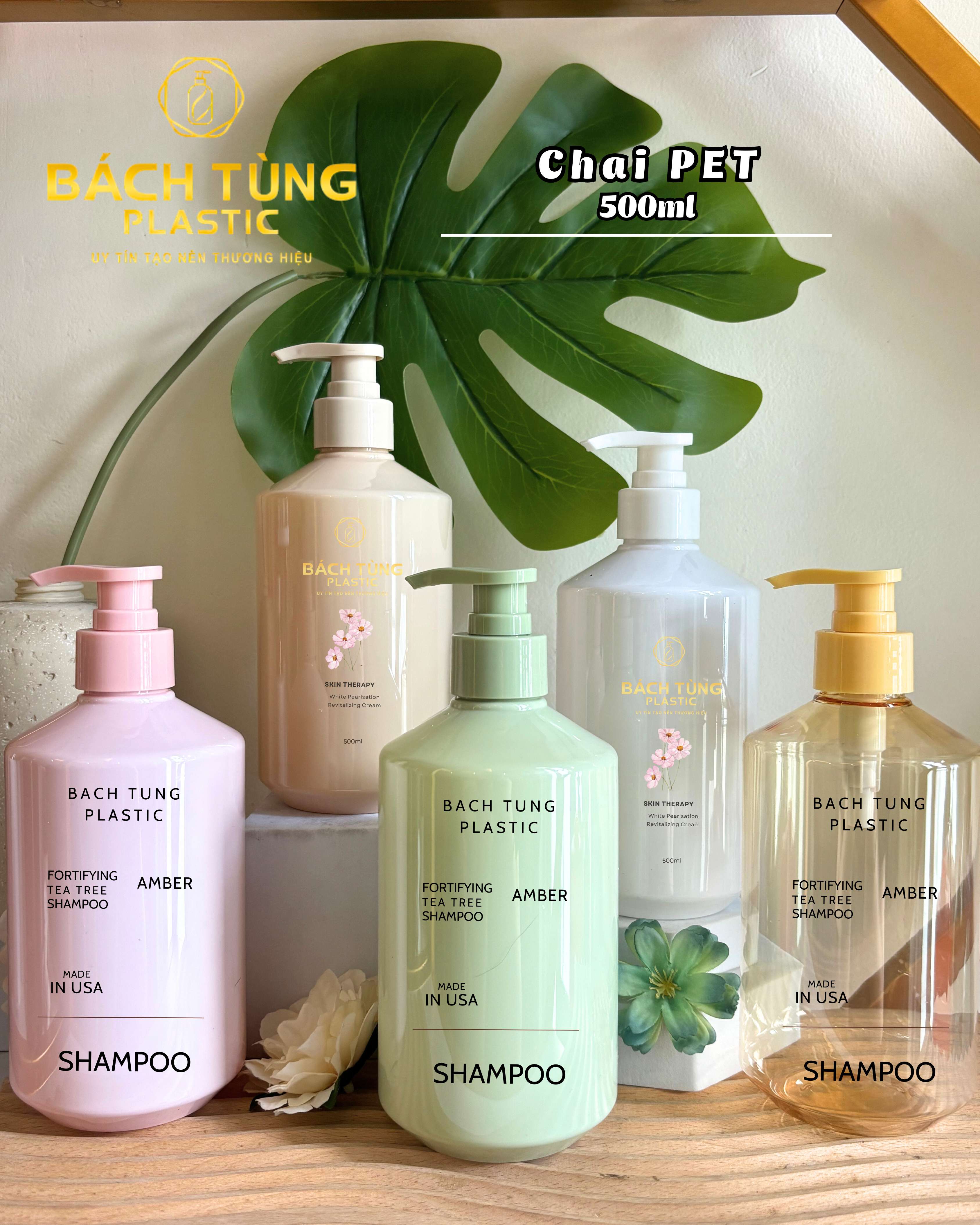 CYLINDRICAL PET BOTTLE – 500ML – CUSTOM COLOR AVAILABLE