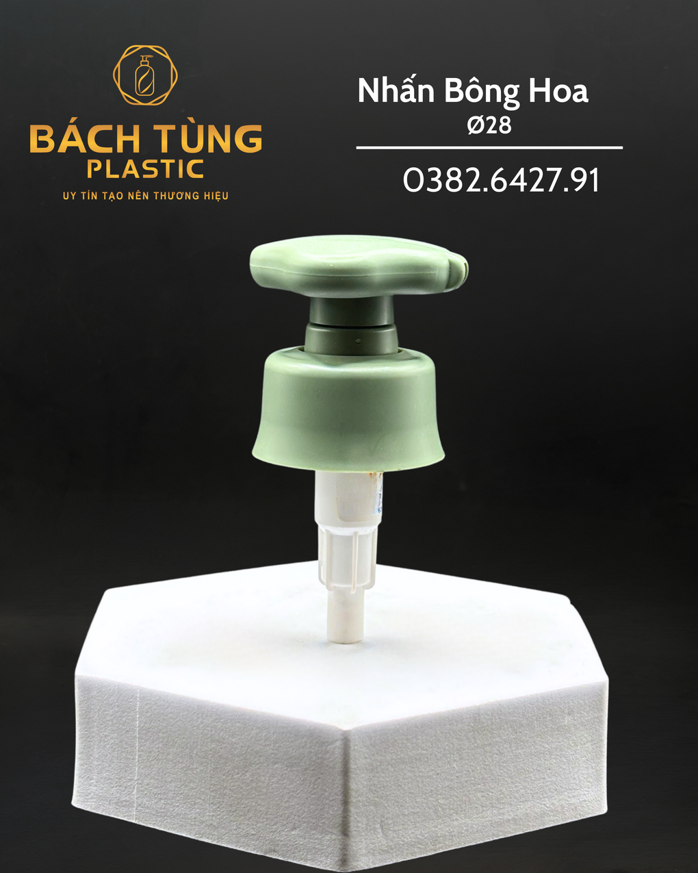 Nhấn Bông Hoa - FI28 - Màu Xanh Lá
