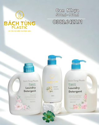 PLASTIC BOTTLE 500ML – 900ML – WHITE BODY WITH BLUE PUMP CAP