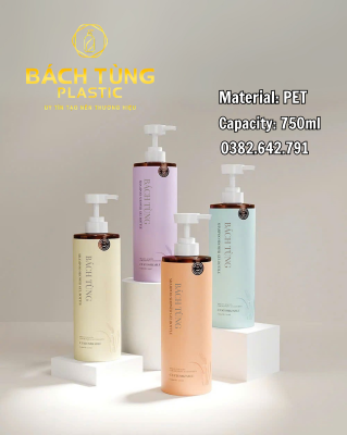 750 ml PET Bottle Set (Pump Dispenser & Screw Cap)