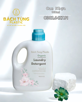 PLASTIC CAN 960ML – WHITE BODY WITH BLUE CAP