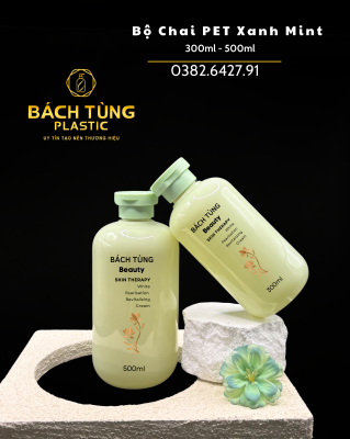 500ML MINT GREEN PET BOTTLE SET