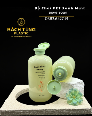 500ML MINT GREEN PET BOTTLE – ROUND SHAPE