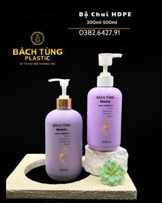 HDPE BOTTLE SET – 300ML & 500ML PURPLE