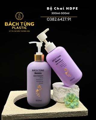 HDPE BOTTLE SET – 300ML & 500ML PURPLE