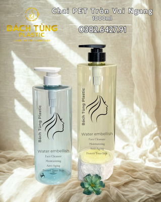 PET 1000ML BOTTLES – YELLOW & SKY BLUE WITH FI33 PUMP CAPS