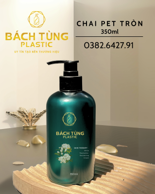 Chai PET Tròn - Xanh Dương Đậm -  350ml