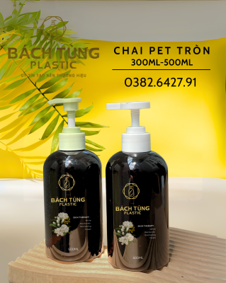 Chai PET Tròn - Màu Nâu Đậm – 300ml | 500ml 