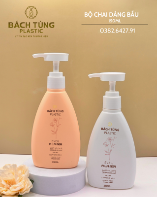 Chai HDPE Dáng Bầu -150ml - Màu Trắng|Cam Sữa
