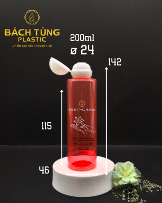Round PET Bottle - 200ml - Red