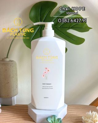 HDPE BOTTLE 1000ML – UNIQUE SHAPE – WHITE COLOR