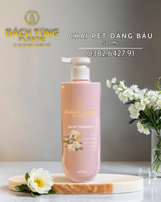 Chai PET Dáng Bầu Dài - 500ml - Nhiều Màu - Cổ FI28