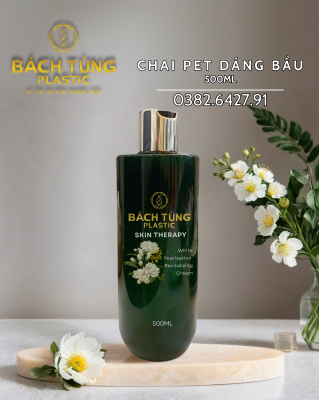 Chai PET Dáng Bầu Dài - 500ml - Nhiều Màu - Cổ FI28