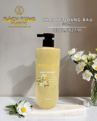 Chai PET Dáng Bầu Dài - 500ml - Nhiều Màu - Cổ FI28