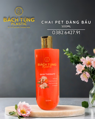 Chai PET Dáng Bầu Dài - 500ml - Nhiều Màu - Cổ FI28