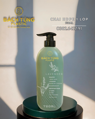 Chai HDPE Dáng Bầu - 750ml - Nhiều Màu Sắc