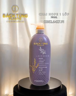 Chai HDPE Dáng Bầu - 750ml - Nhiều Màu Sắc
