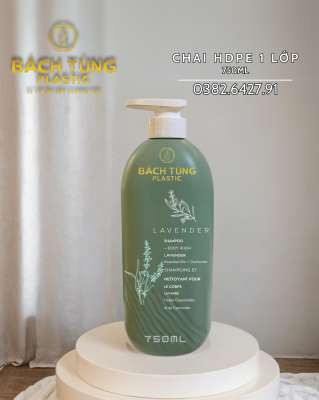 Chai HDPE Dáng Bầu - 750ml - Nhiều Màu Sắc