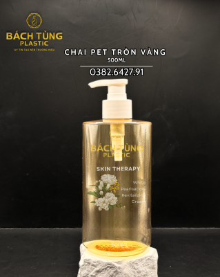 Chai PET Dáng Tròn - Màu Vàng - 500ml
