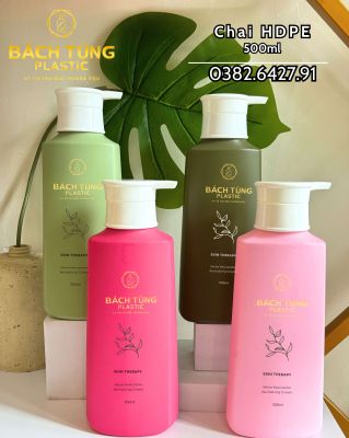 500ML HDPE SQUARE BOTTLE – DARK PINK, LIGHT PINK, GREEN & DARK GREEN