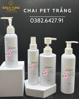 Chai PET Trắng Sứ - 150ml | 250ml | 350ml - cổ 24 | 28