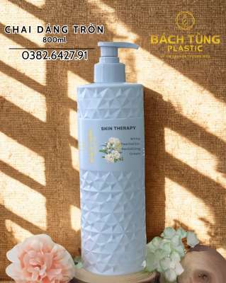 Chai HDPE - Sọc - Dung Tích Lớn 800ml – Màu Xanh