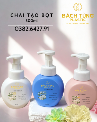 Chai HDPE Dáng Tròn - 300ml – Cổ Lớn FI33