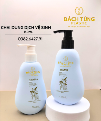 Chai HDPE Dáng Con Vịt - Màu Xanh Baby - 150ml