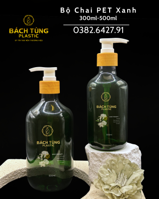 400ML CURVED PET BOTTLE + WHITE WOODEN CAP
