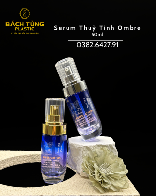 PURPLE OMBRE GLASS SERUM BOTTLE – 50ML