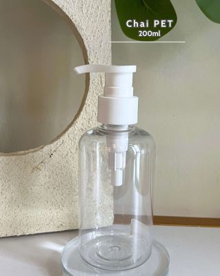 PET BOTTLE 200ML – ROUND SHAPE – CLEAR – FI24 NECK