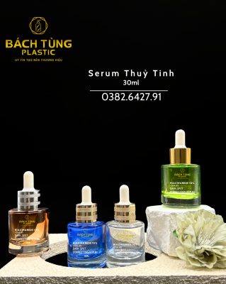 ROUND GLASS SERUM BOTTLE – 30ML