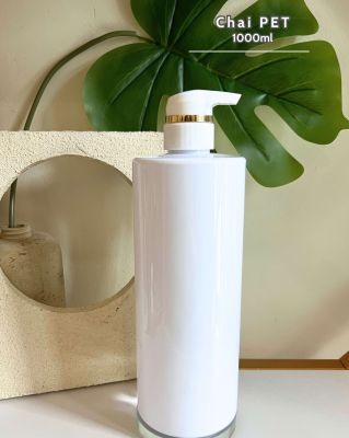 PET BOTTLE 1000ML – CYLINDRICAL SHAPE – WHITE – FI33 NECK