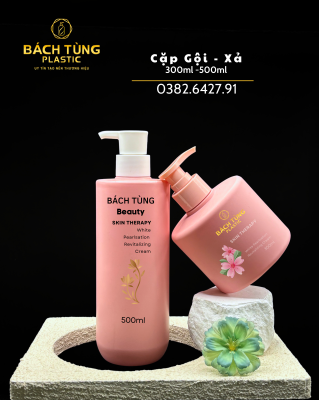HDPE PACKAGING SET – 500ML LONG CURVED BOTTLE + 300ML SHORT ROUND BOTTLE