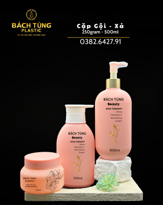 HDPE PACKAGING SET – 500ML CURVED BOTTLE + 250G HDPE JAR