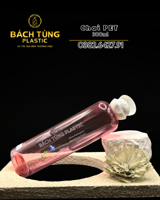 300ml Pink Long Round PET Bottle
