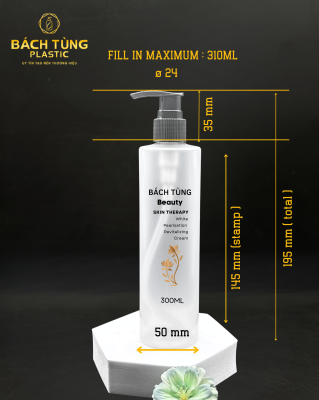 300ML MATTE PET BOTTLE WITH FI24 LOTION PUMP