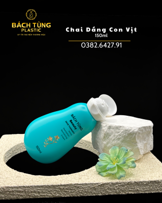 150ML HDPE DUCK-SHAPED BOTTLE – JADE GREEN COLOR
