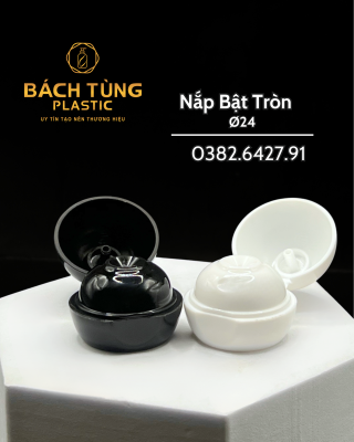 Nắp Bật Tròn Nhỏ FI24 - Màu Trắng | Đen