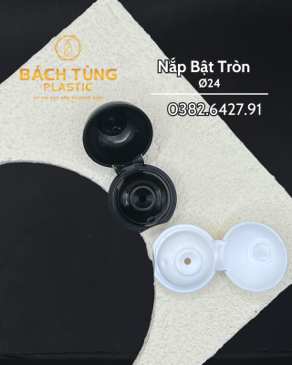 Nắp Bật Tròn Nhỏ FI24 - Màu Trắng | Đen