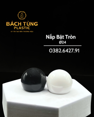 Nắp Bật Tròn Nhỏ FI24 - Màu Trắng | Đen