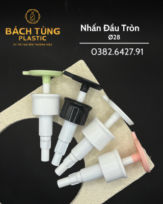 Nhấn Đầu Tròn FI28 – 4 màu Trắng | Đen | Hồng | Xanh