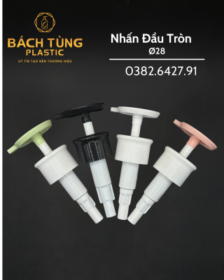Nhấn Đầu Tròn FI28 – 4 màu Trắng | Đen | Hồng | Xanh