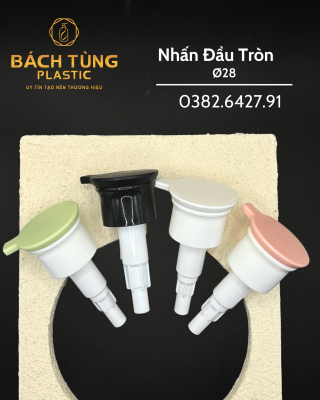 Nhấn Đầu Tròn FI28 – 4 màu Trắng | Đen | Hồng | Xanh