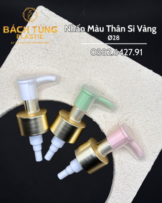 Nhấn thân si vàng - vòi màu - FI28