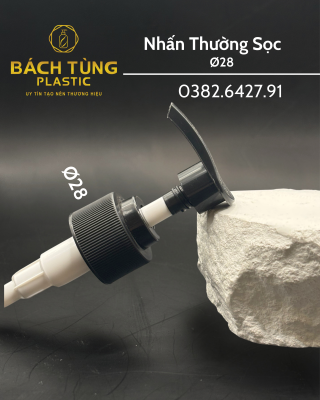 Nhấn Thường FI28 – Sọc 3 Màu Trắng | Đen | Xanh mint