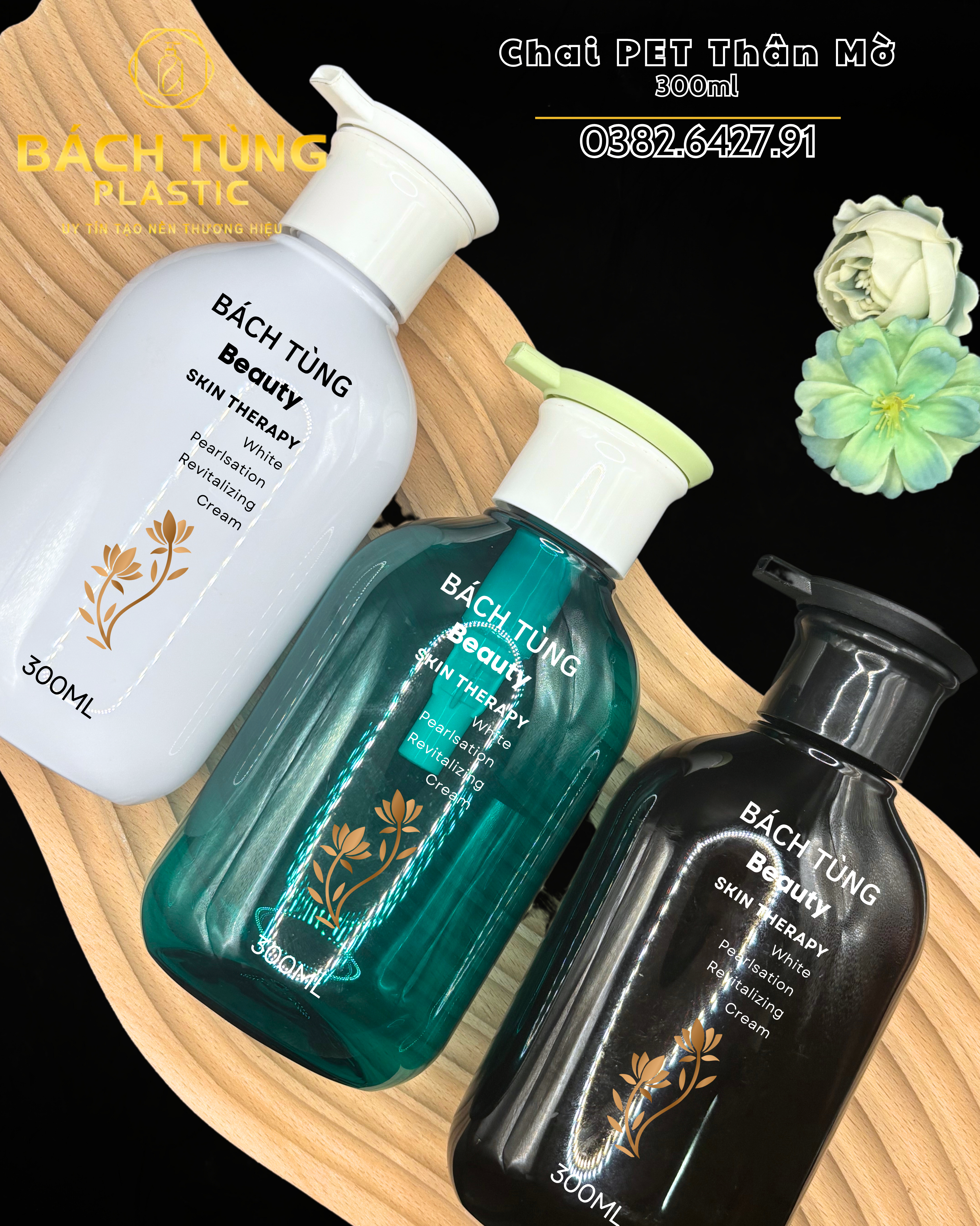 CHAI PET 300ML KẾT HỢP NẮP TO