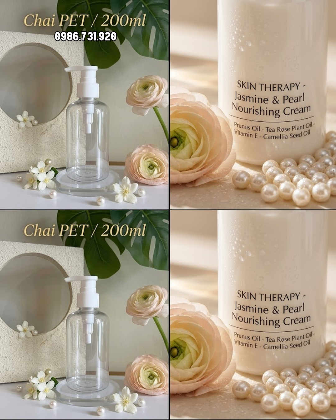 CHAI PET DÁNG BẦU 200ML – TRONG SUỐT – NẮP FI24